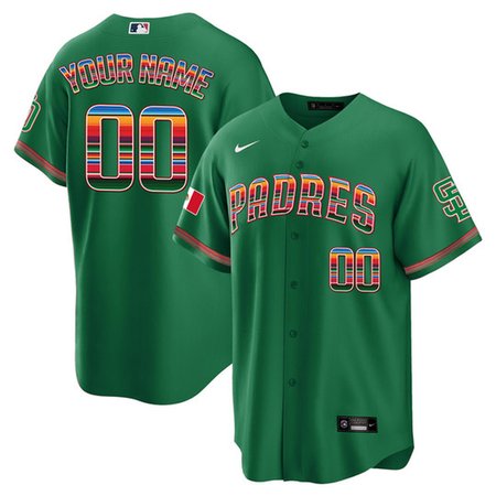 San Diego Padres Mexico Cool Base Green Limited Custom Men's Jersey